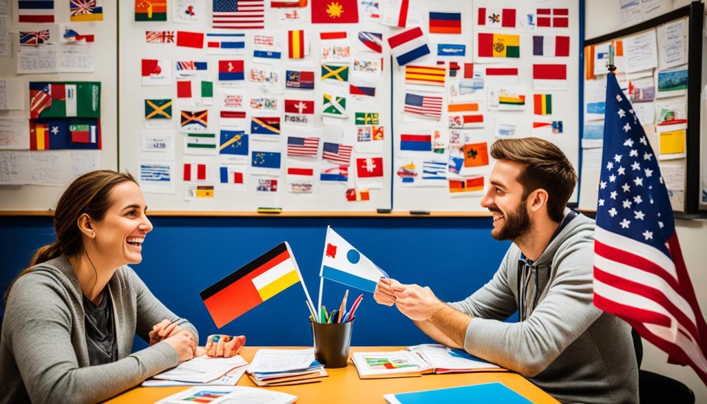 developing conversational skills through language exchange