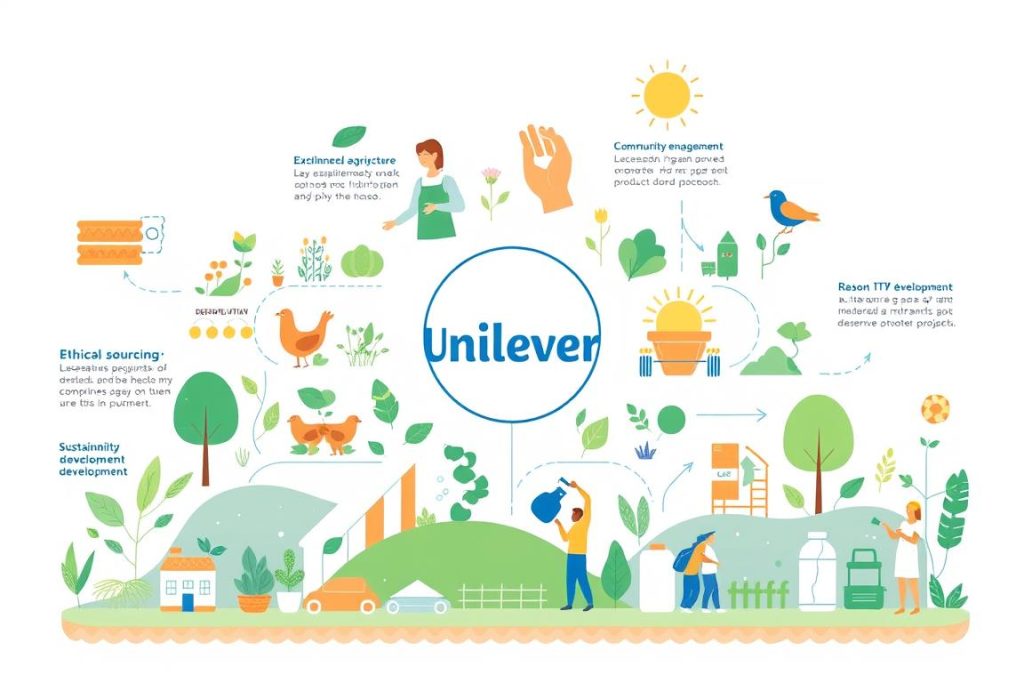Unilever sustainable business practices showing environmental and social responsibility initiatives Unilever sustainable business practices showing environmental and social responsibility initiatives