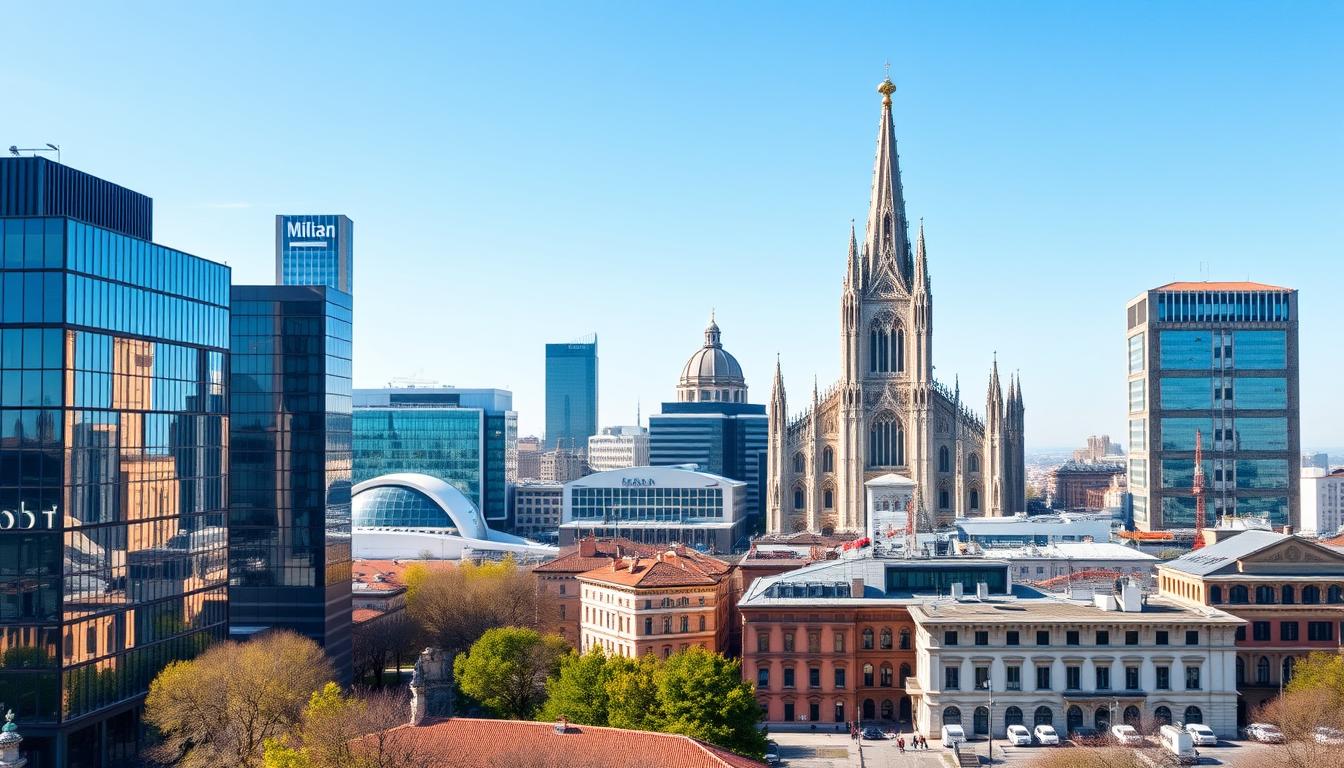 Milan skyline with business district highlighting Italy as one of the best countries to start a multinational business