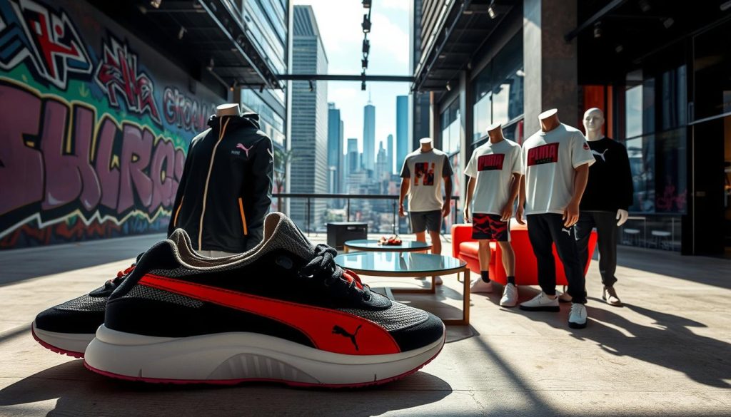 Puma athletic streetwear collection showing brand collaborations Puma athletic streetwear collection showing brand collaborations